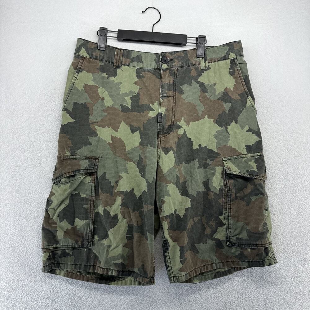 Vintage LRG Shorts Men's 38 Fits 34 Green Camo Military Ripstop Baggy Y2k Skater